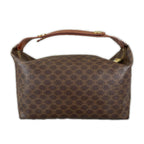 Celine Macadam Handbag Leather Brown
