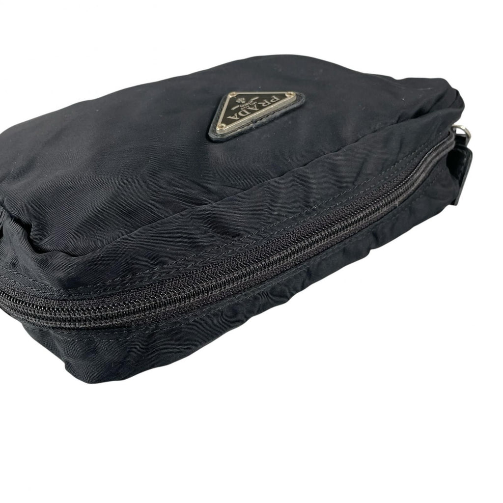 Prada Triangle Logo Pouch Nylon Black — view 5