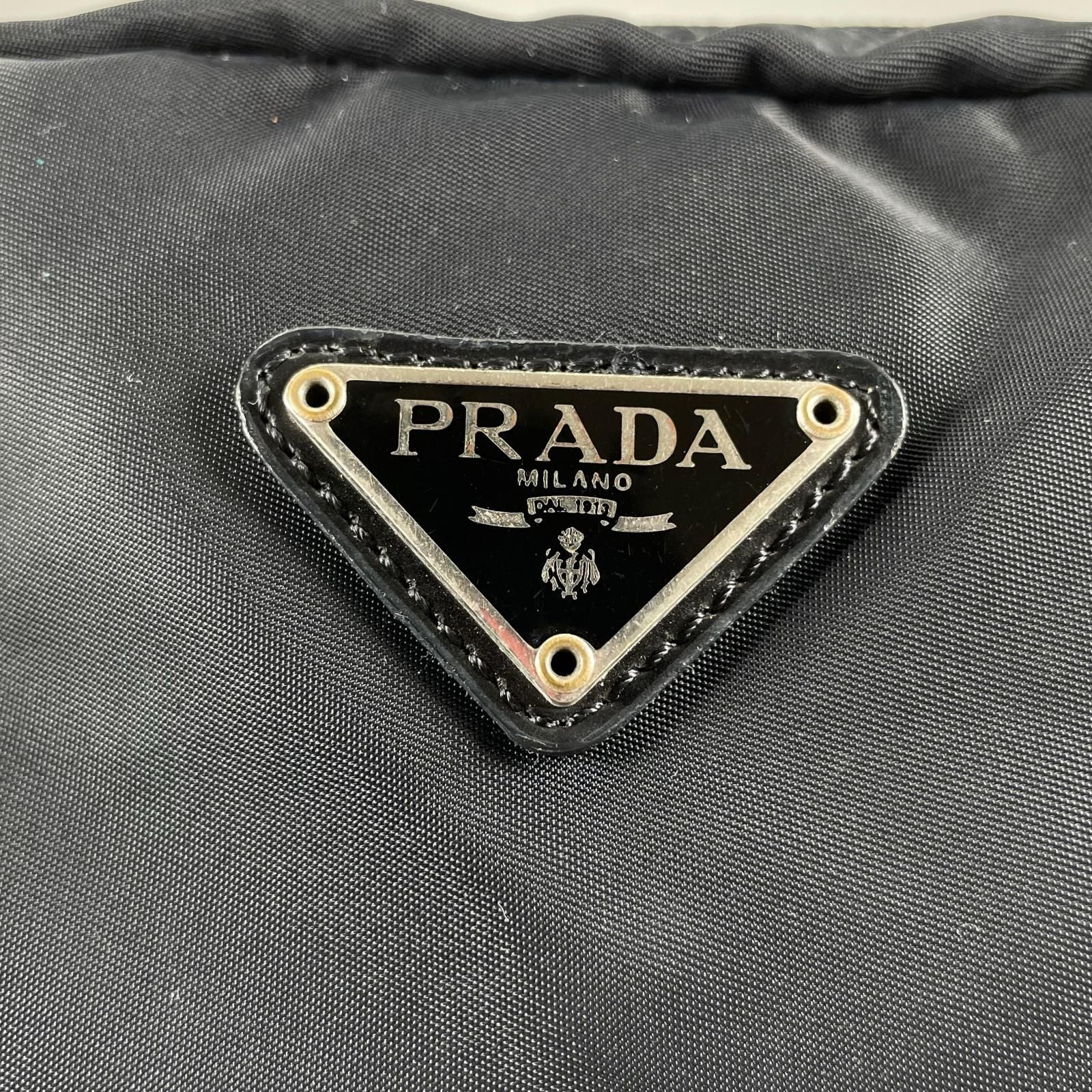 Prada Triangle Logo Pouch Nylon Black — view 8