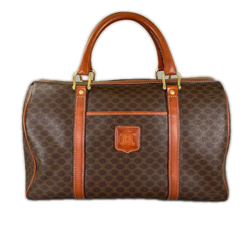 Celine Macadam Boston Bag Brown