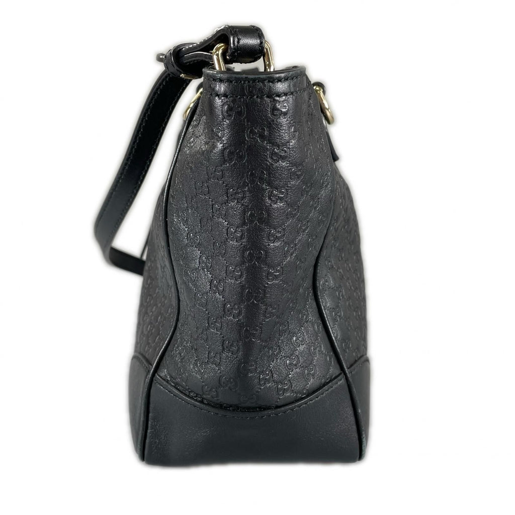 Gucci Bree Micro Guccissima Shoulder Bag Guccissima Leather Black 2-Way — view 2