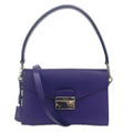 Prada Saffiano Handbag Leather Purple