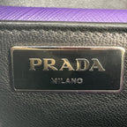 Prada Saffiano Handbag Leather Purple — view 8