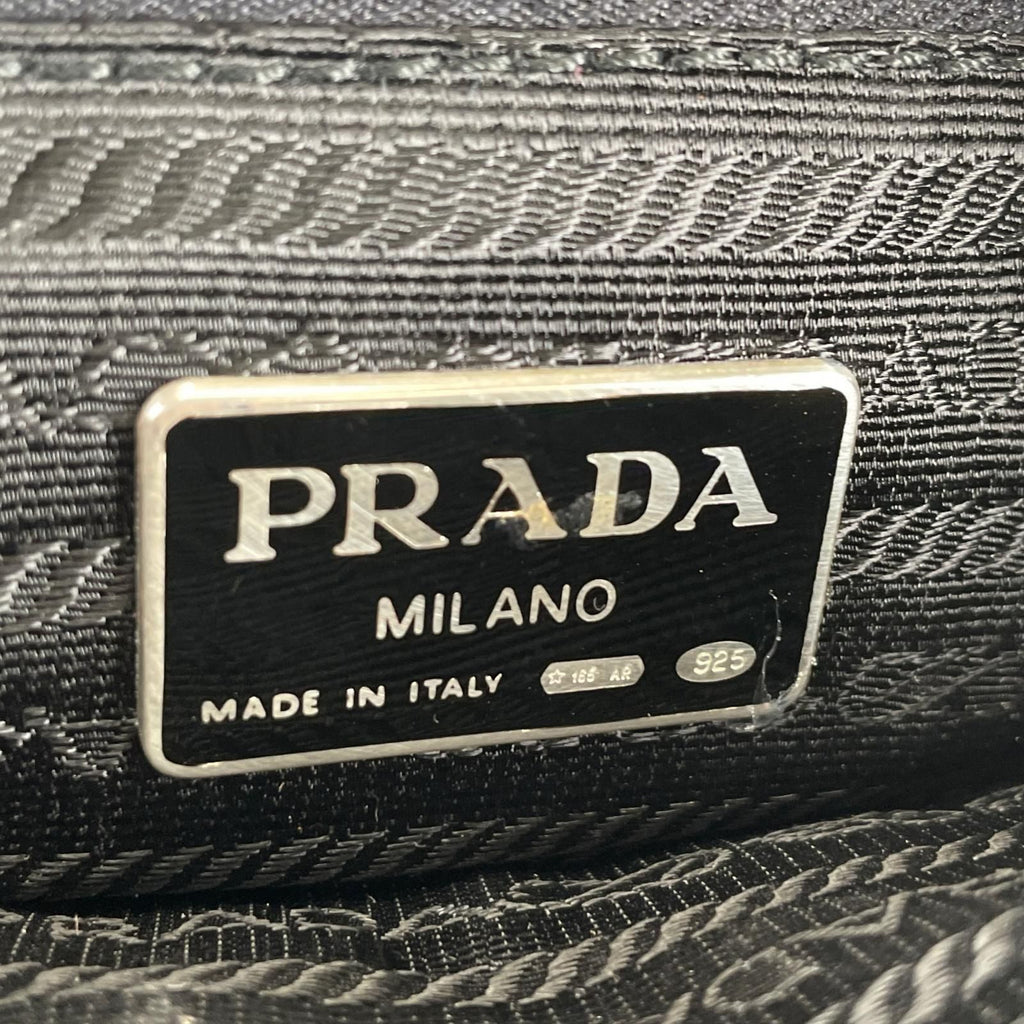 Prada Triangle Logo Shoulder Bag Suede Purple — view 6