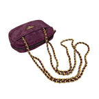 Prada Triangle Logo Shoulder Bag Suede Purple — view 5
