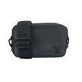 Louis Vuitton Alpha Wearable Wallet Shoulder Bag Leather Black Aerogram