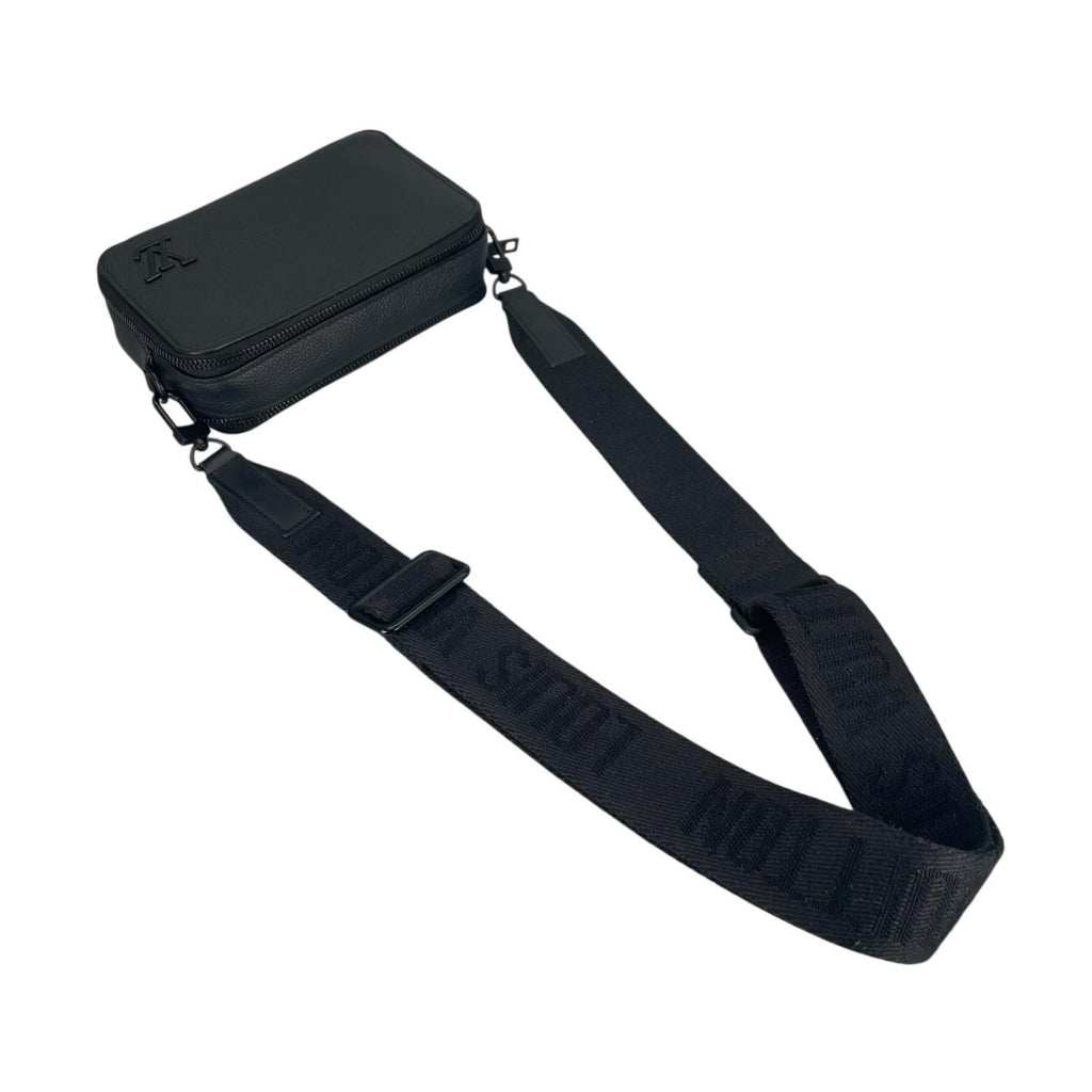 Louis Vuitton Alpha Wearable Wallet Shoulder Bag Leather Black Aerogram — view 5