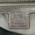 Fendi Mamma Baguette Handbag Canvas Leather Brown — view 6