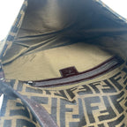 Fendi Mamma Baguette Handbag Canvas Leather Brown — view 7