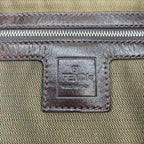 Fendi Mamma Baguette Handbag Canvas Leather Brown — view 6