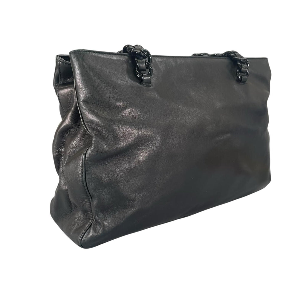 Prada Tote Bag Leather Black — view 3