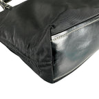 Prada Triangle Logo Tote Bag Nylon Black — view 7