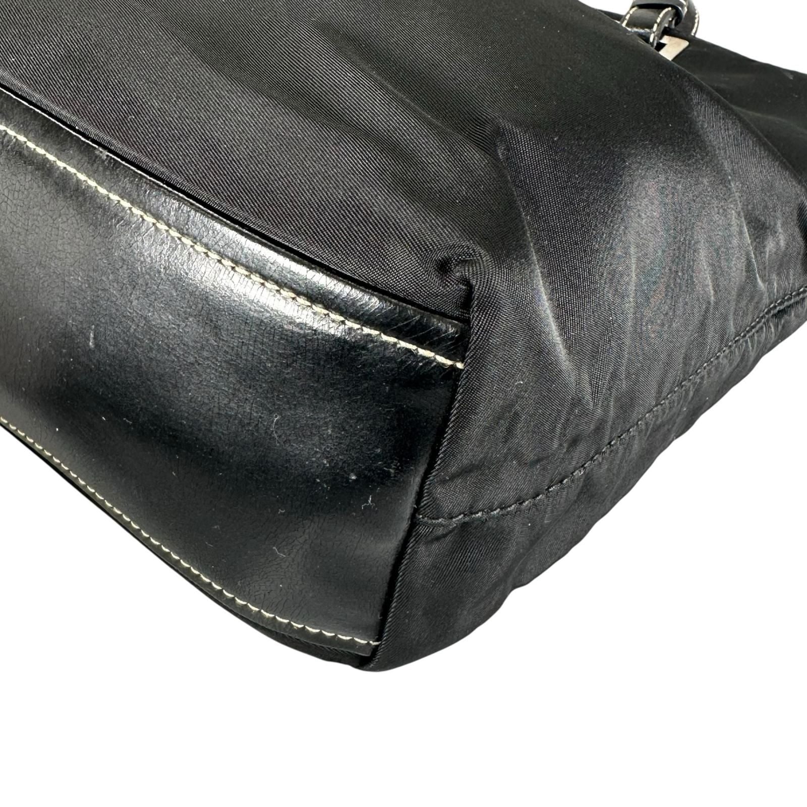 Prada Triangle Logo Tote Bag Nylon Black — view 6
