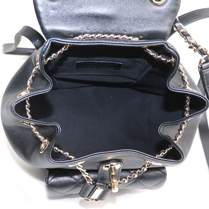 Chanel Quilted Backpack Black — view 4