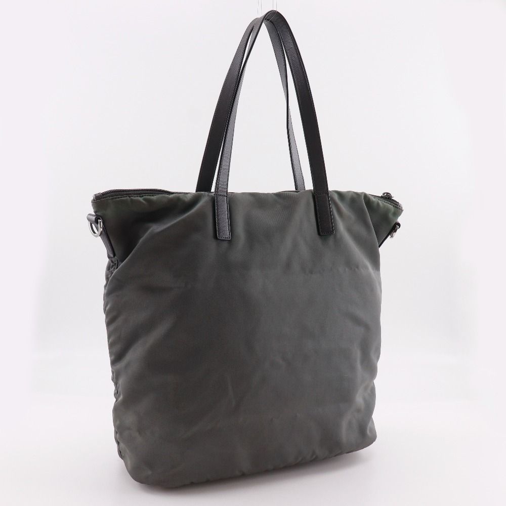 Prada Nylon Khaki Tote — view 3