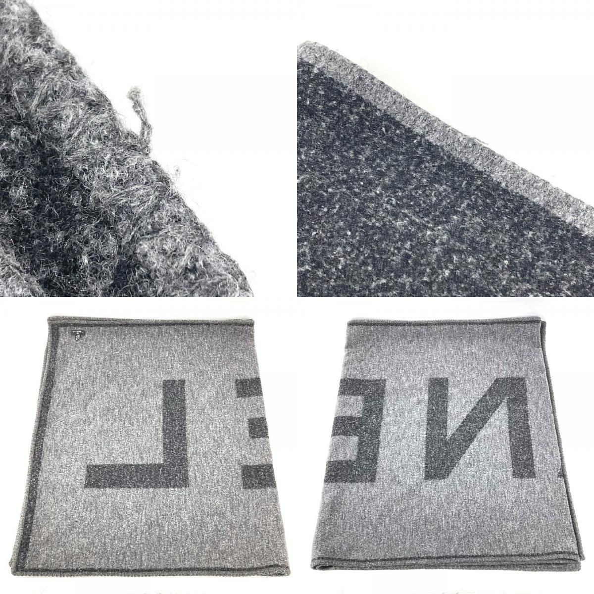 Chanel Scarf Logo Cashmere Gray — view 8