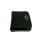 Prada Logo Saffiano Leather Round Zip Coin Case — view 5