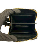 Prada Logo Saffiano Leather Round Zip Coin Case — view 7