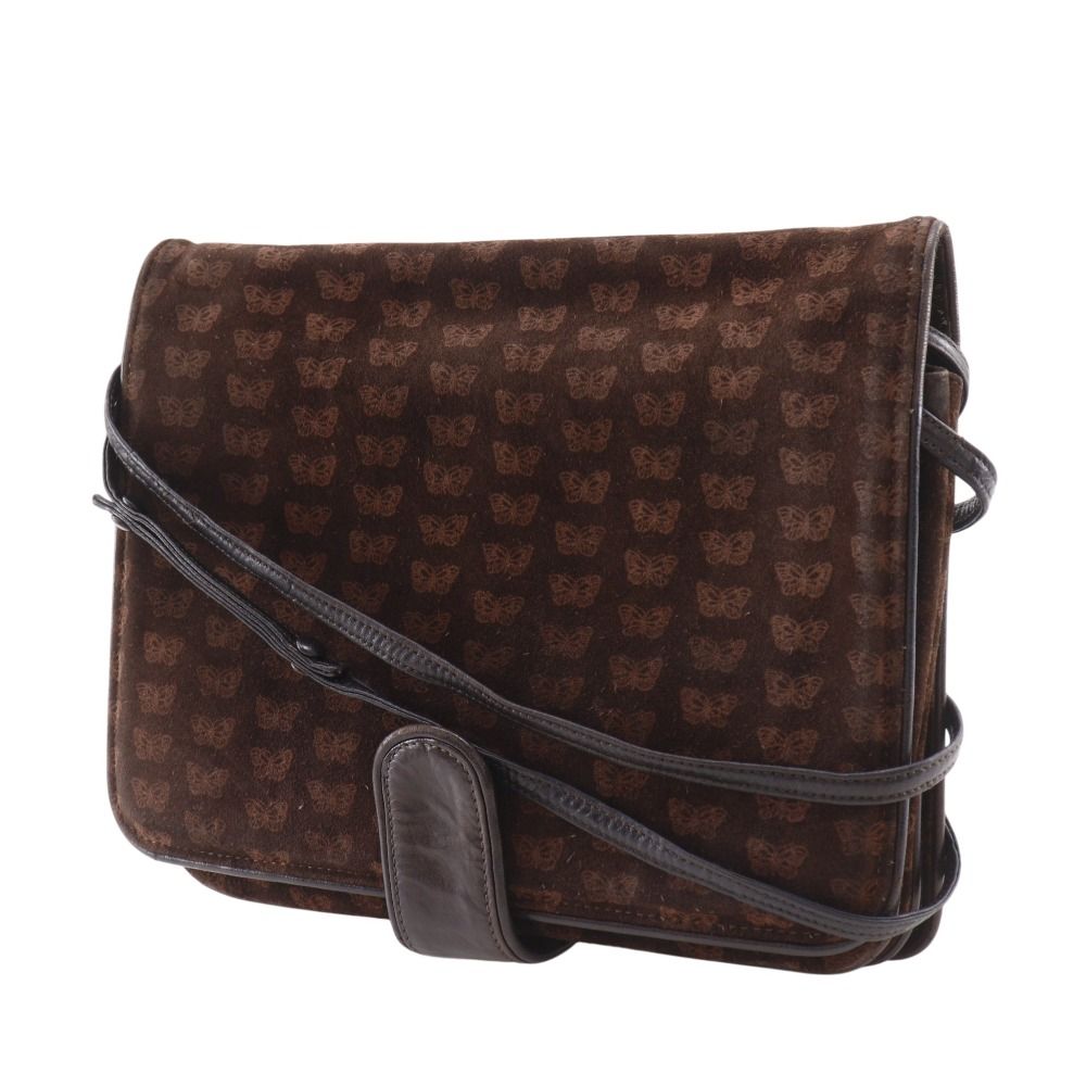 Bottega Veneta 3Way Shoulder Butterfly Pattern Suede Brown Tote — view 2