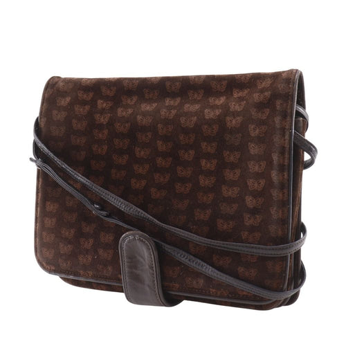 Bottega Veneta 3Way Shoulder Butterfly Pattern Suede Brown Tote — view 2