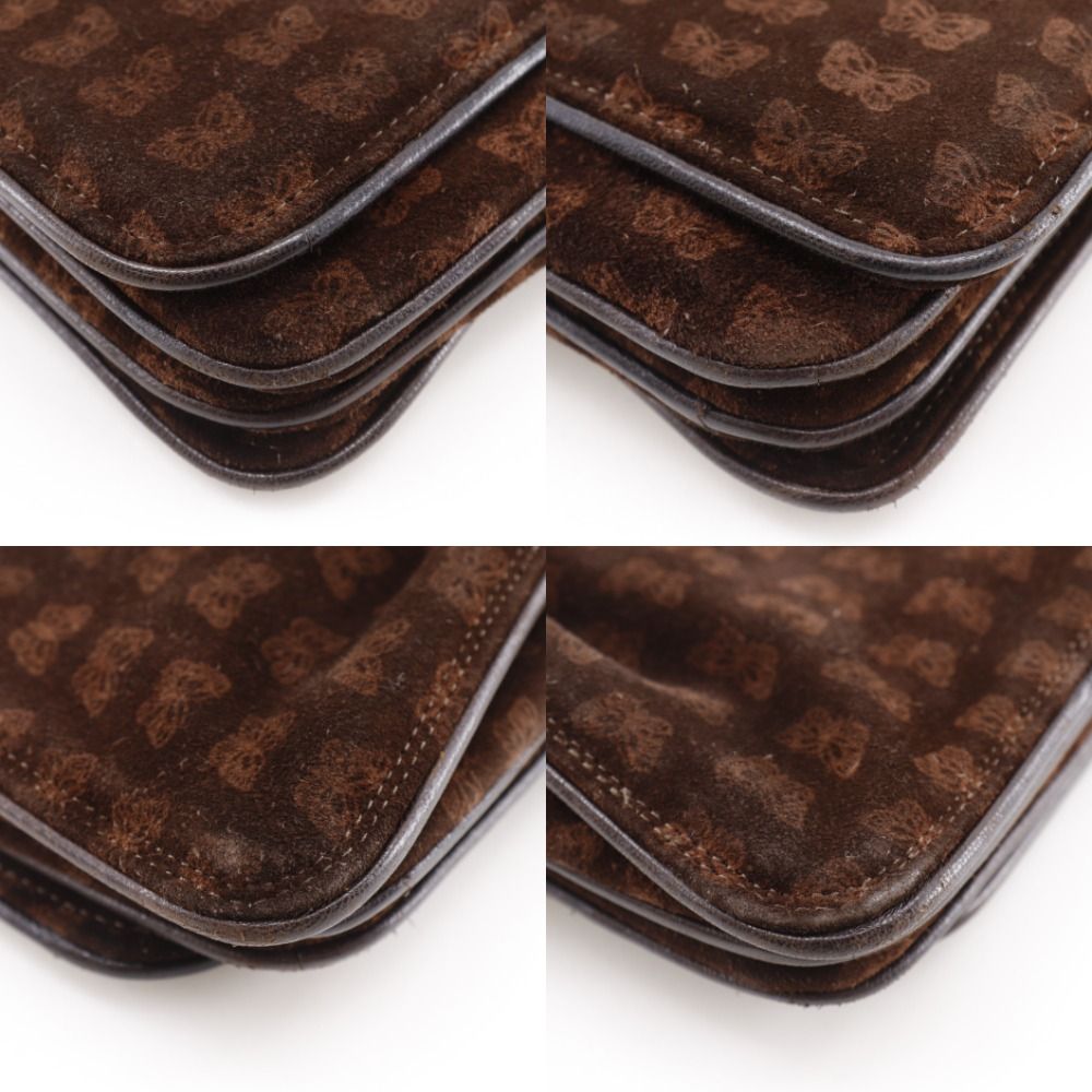 Bottega Veneta 3Way Shoulder Butterfly Pattern Suede Brown Tote — view 4