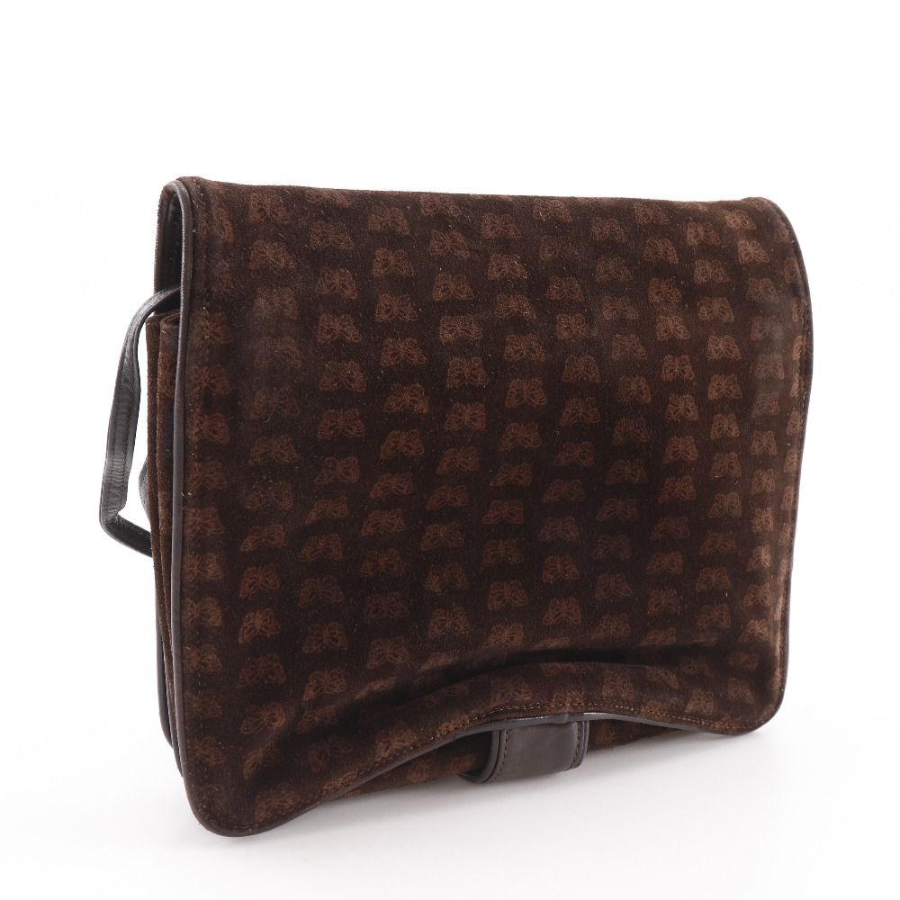 Bottega Veneta 3Way Shoulder Butterfly Pattern Suede Brown Tote — view 3