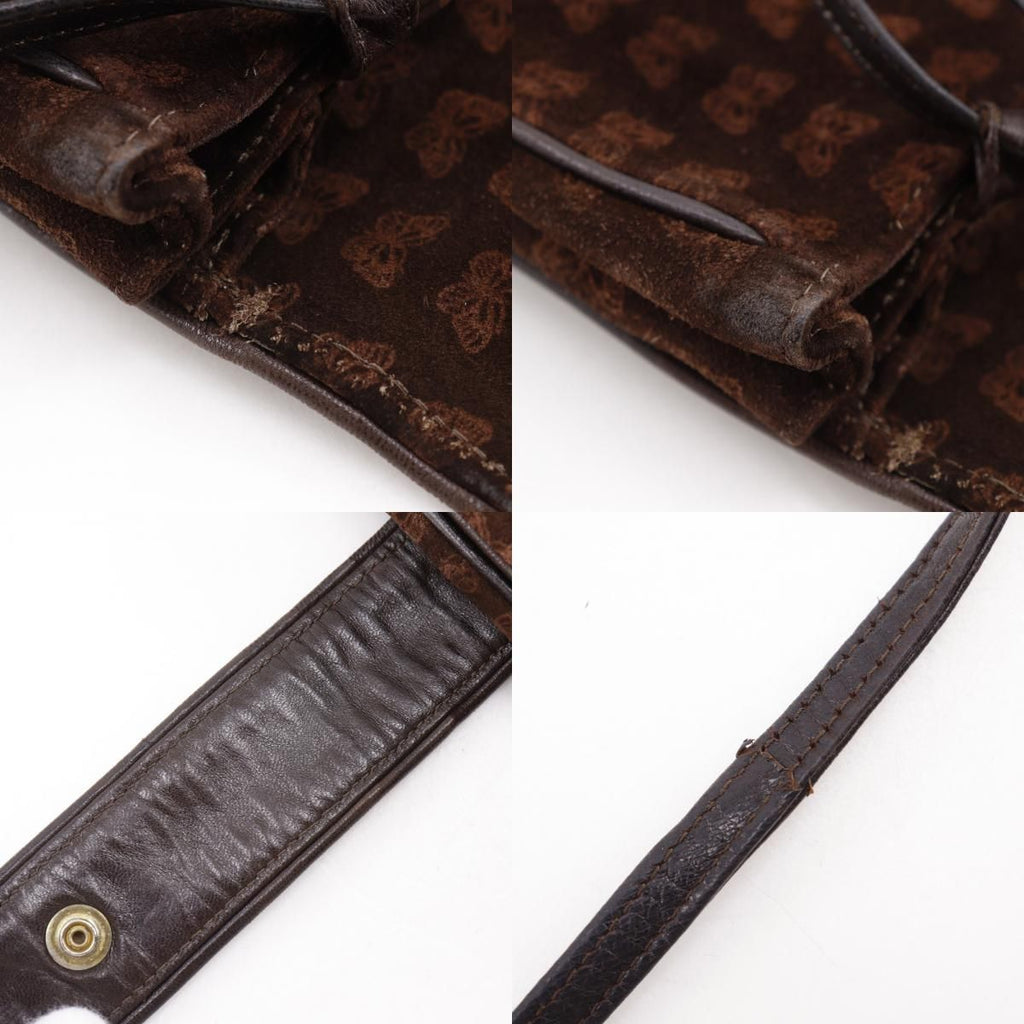 Bottega Veneta 3Way Shoulder Butterfly Pattern Suede Brown Tote — view 9