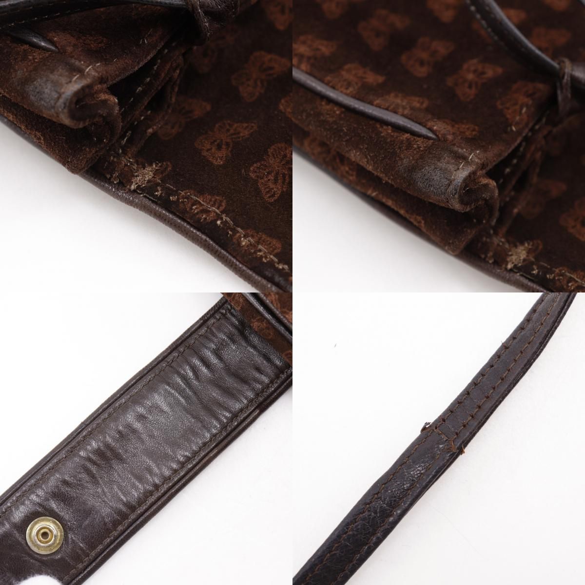 Bottega Veneta 3Way Shoulder Butterfly Pattern Suede Brown Tote — view 9