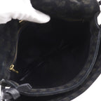 Bottega Veneta 2-Way Shoulder Butterfly Pattern Suede Black Tote — view 7
