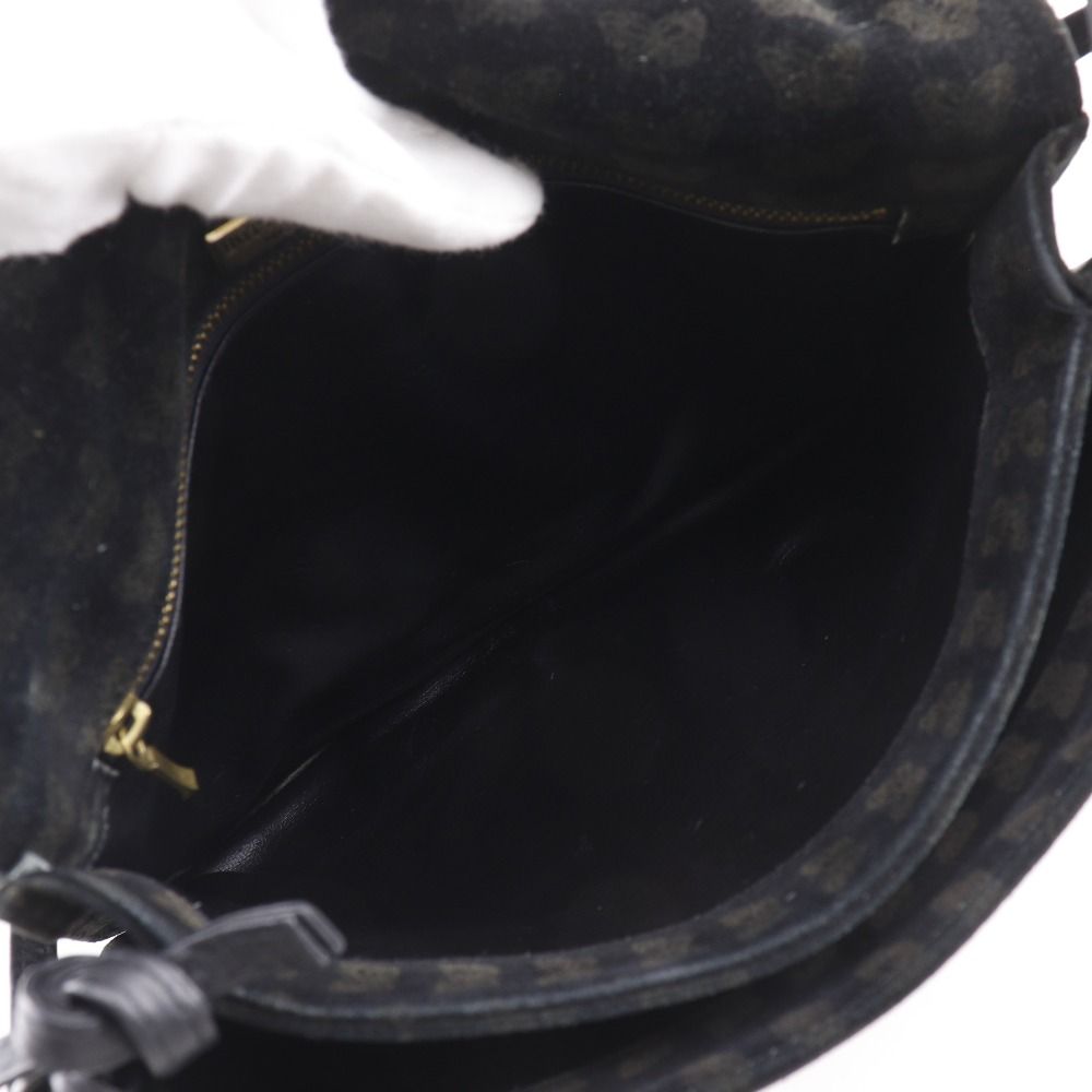 Bottega Veneta 2-Way Shoulder Butterfly Pattern Suede Black Tote — view 7