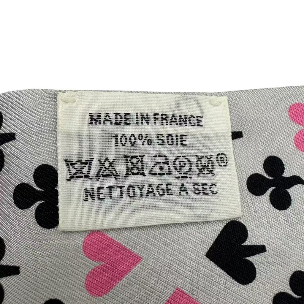 Hermes Twilly Silk Jeu de Cartes Gray — view 4