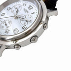 Hermes Clipper Watch SS Quartz White Dial — view 8