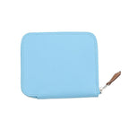 Hermes Coin Case Azap Compact Silk in Celeste Silver Epsom — view 3