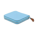 Hermes Coin Case Azap Compact Silk in Celeste Silver Epsom — view 2