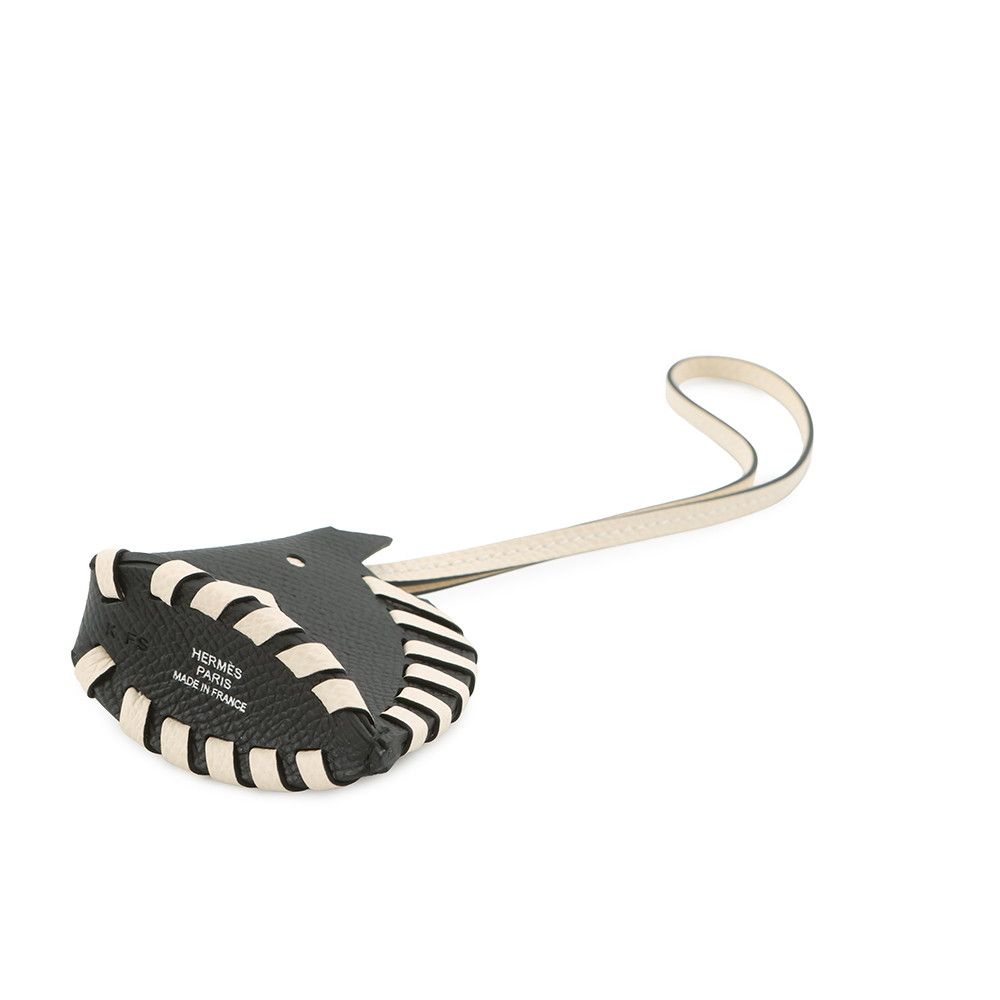 Hermes Bag Charm Cheval Tresse Black Nata Epsom — view 2