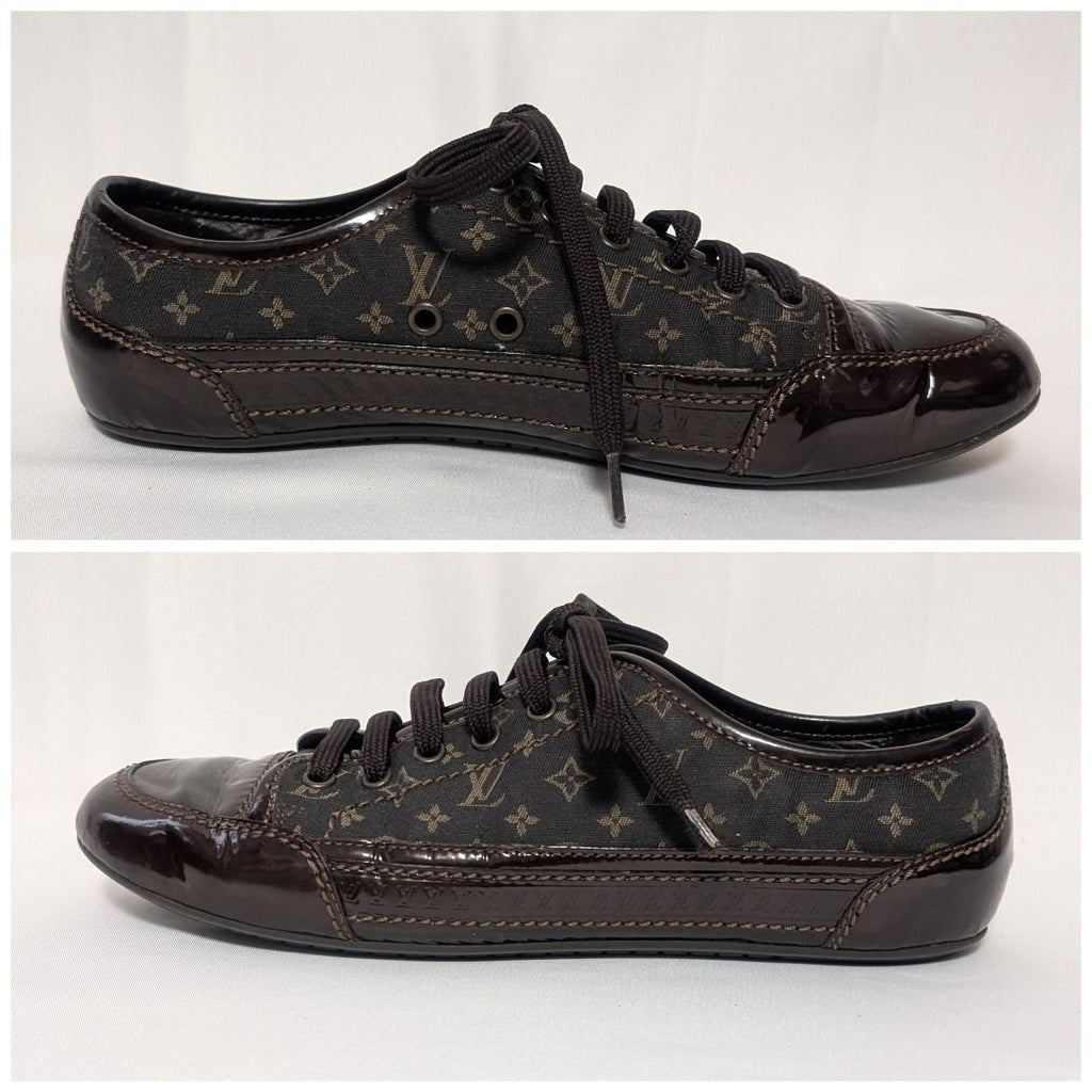 Louis Vuitton Sneakers Monogram Mini Canvas Patent — view 2
