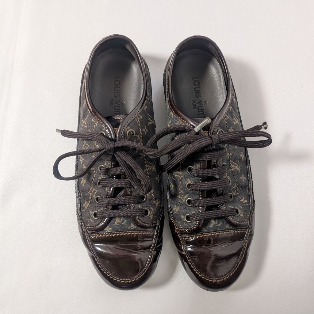Louis Vuitton Sneakers Monogram Mini Canvas Patent — view 6