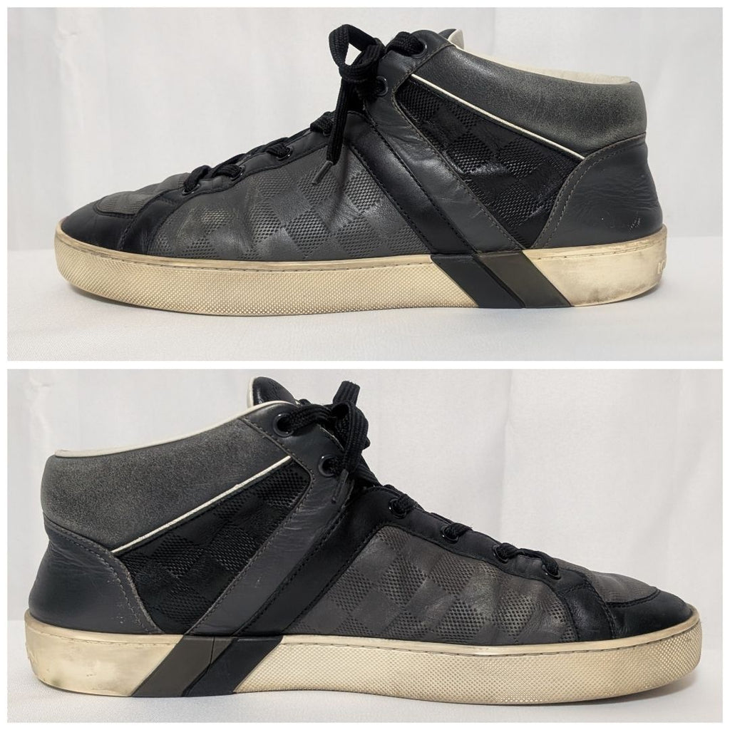 Louis Vuitton Sneakers Damier Infini Gray LV Logo — view 2