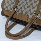 Gucci Vintage GG Supreme Leather Brown Mini Boston Bag — view 6