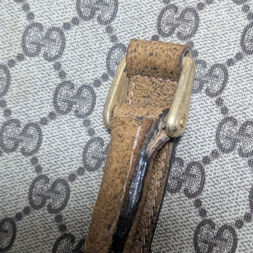 Gucci Vintage GG Supreme Leather Brown Mini Boston Bag — view 8