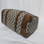 Gucci Vintage GG Supreme Leather Brown Mini Boston Bag — view 3