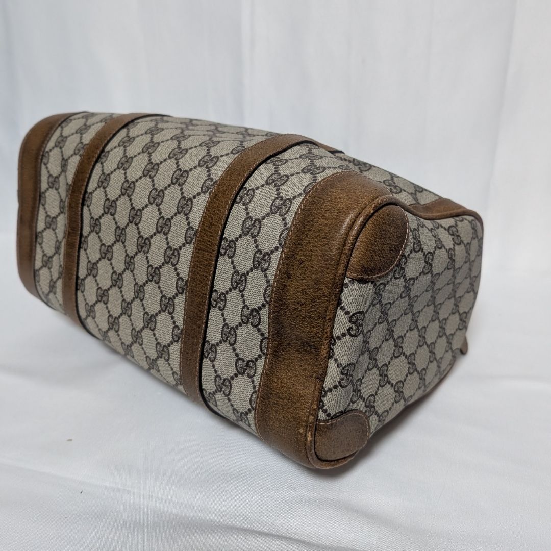 Gucci Vintage GG Supreme Leather Brown Mini Boston Bag — view 3