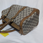 Gucci Vintage GG Supreme Leather Brown Mini Boston Bag — view 4