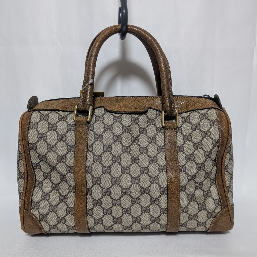 Gucci Vintage GG Supreme Leather Brown Mini Boston Bag — view 2