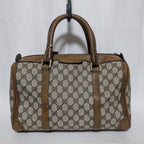 Gucci Vintage GG Supreme Leather Brown Mini Boston Bag — view 2