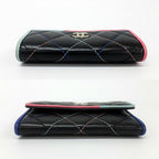Chanel Card Case Multicolor Pastel Color Quilted CC Logo — view 3