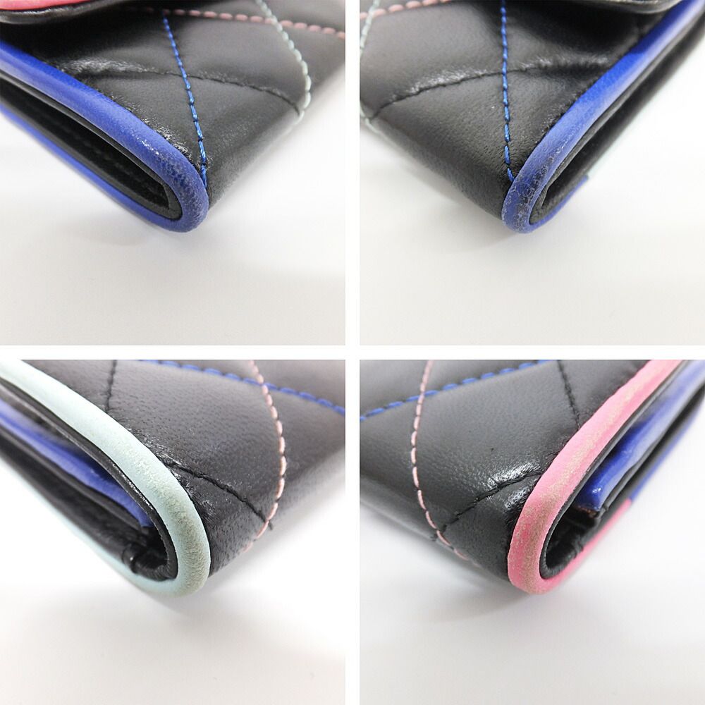 Chanel Card Case Multicolor Pastel Color Quilted CC Logo — view 5