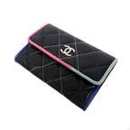 Chanel Card Case Multicolor Pastel Color Quilted CC Logo — view 9