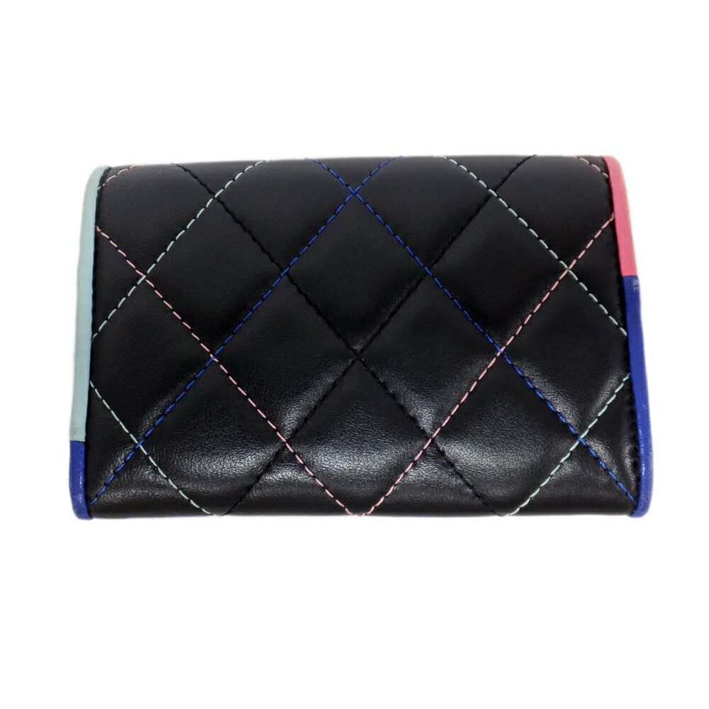 Chanel Card Case Multicolor Pastel Color Quilted CC Logo — view 2