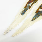 Hermes Carre Plisse Pliss Scarf White Red Multicolor Silk — view 4